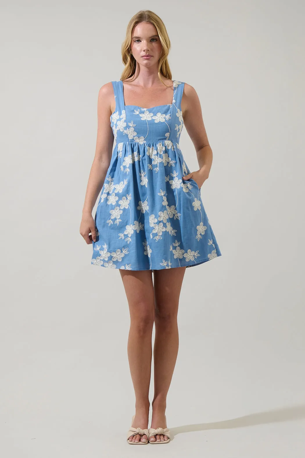 Keren Embroidered Empire Mini Dress sold by Sugarlips product image thumbnail 4