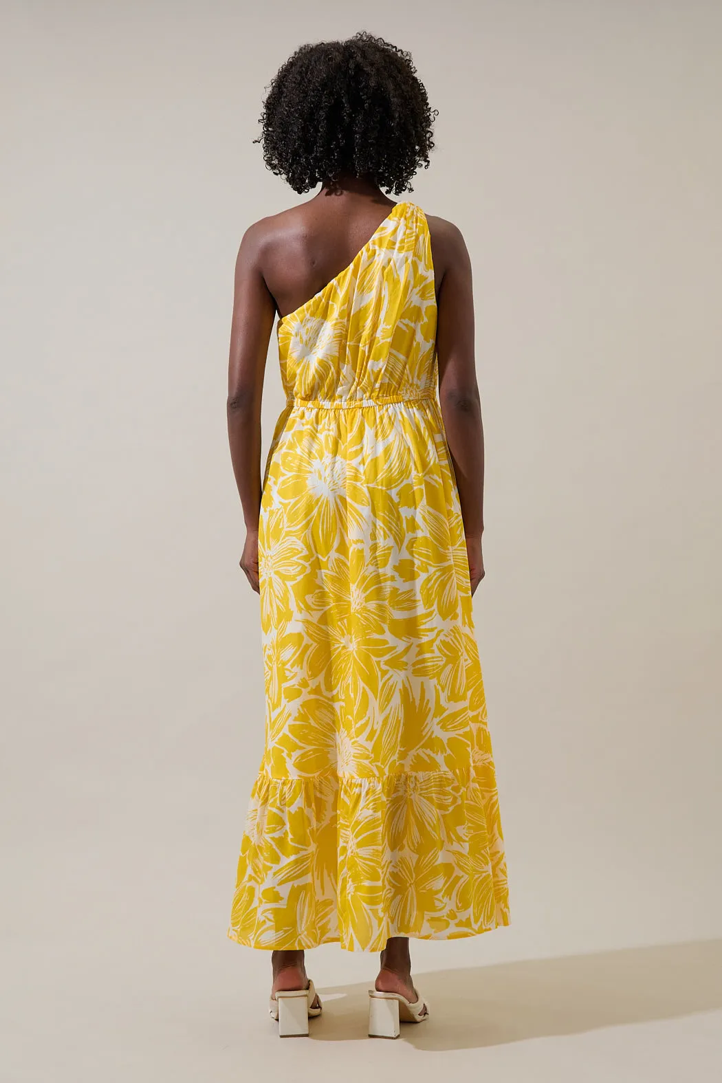 Joni Floral Elya One Shoulder Maxi Dress sold by Sugarlips product image thumbnail 2