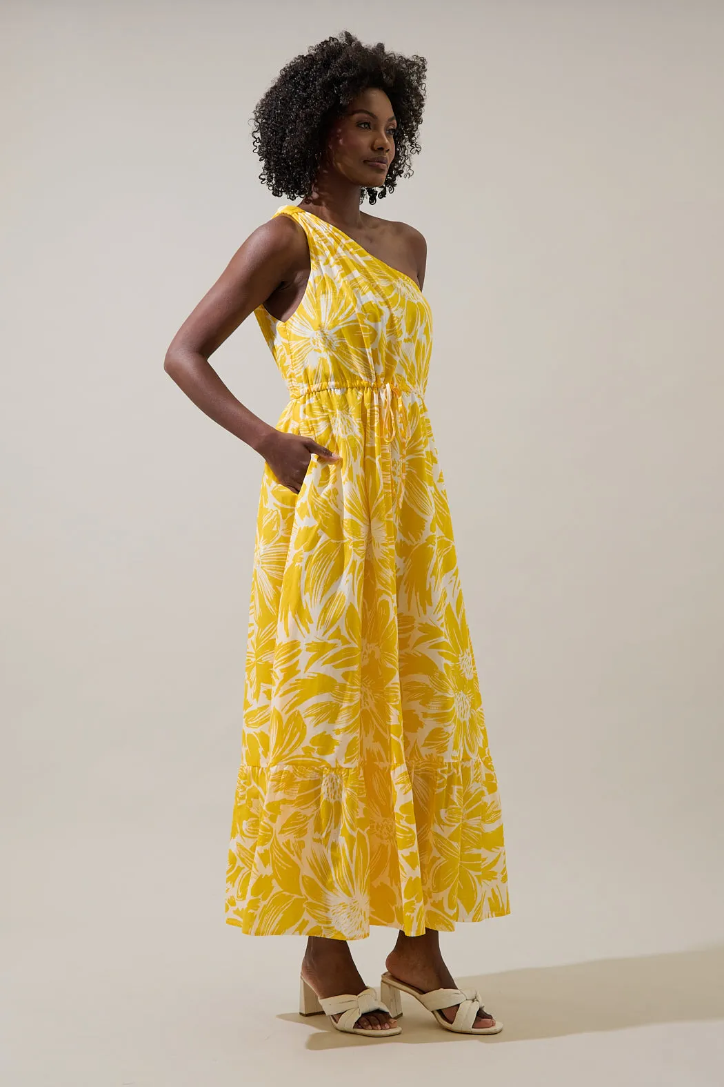 Joni Floral Elya One Shoulder Maxi Dress sold by Sugarlips product image thumbnail 3