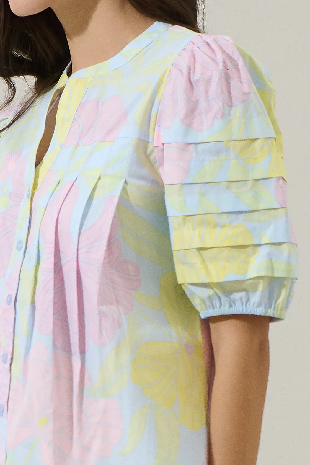 Brisa Floral Court Button Down Top sold by Sugarlips product image thumbnail 5