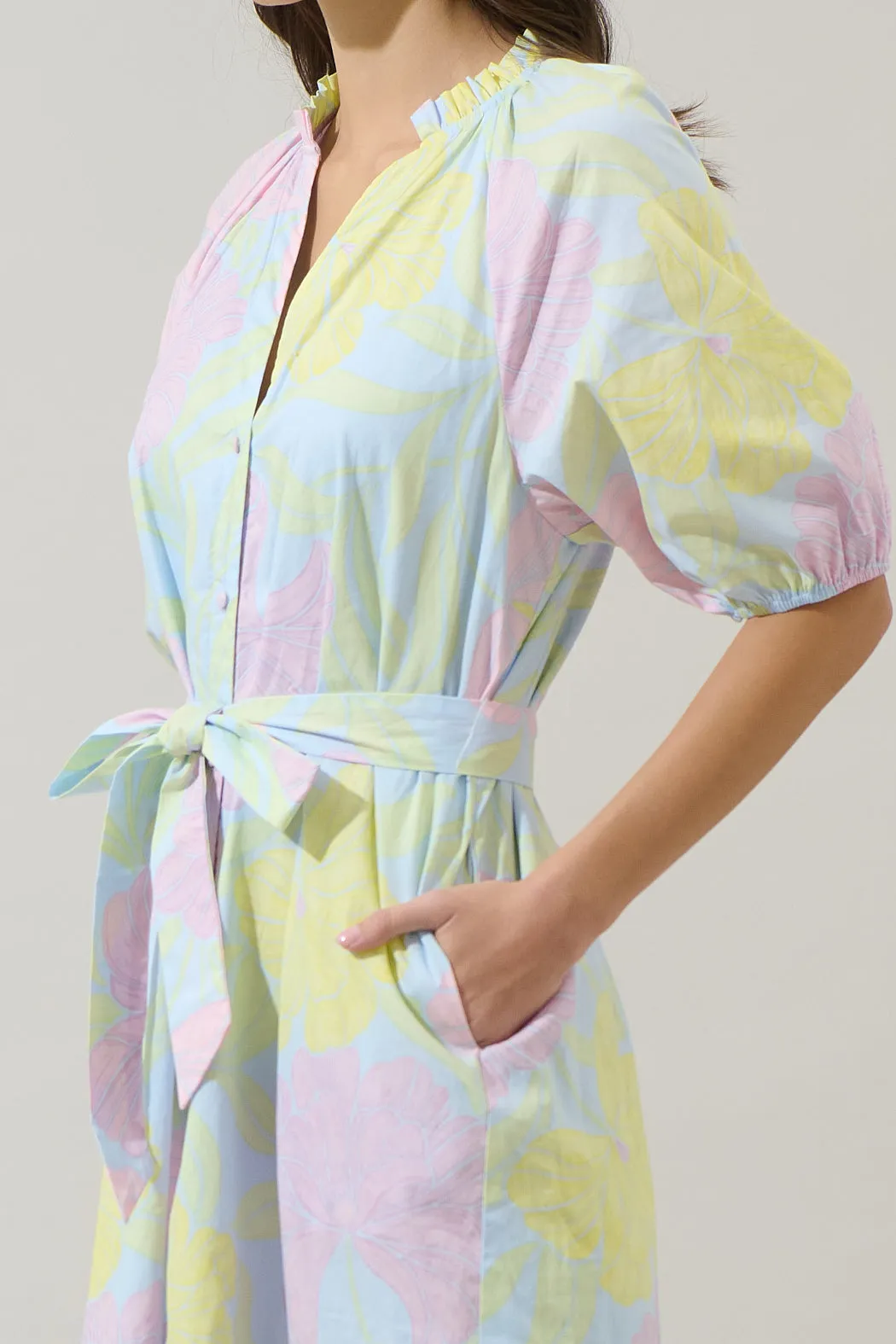 Brisa Floral Wynette Tiered Midi Dress sold by Sugarlips product image thumbnail 4