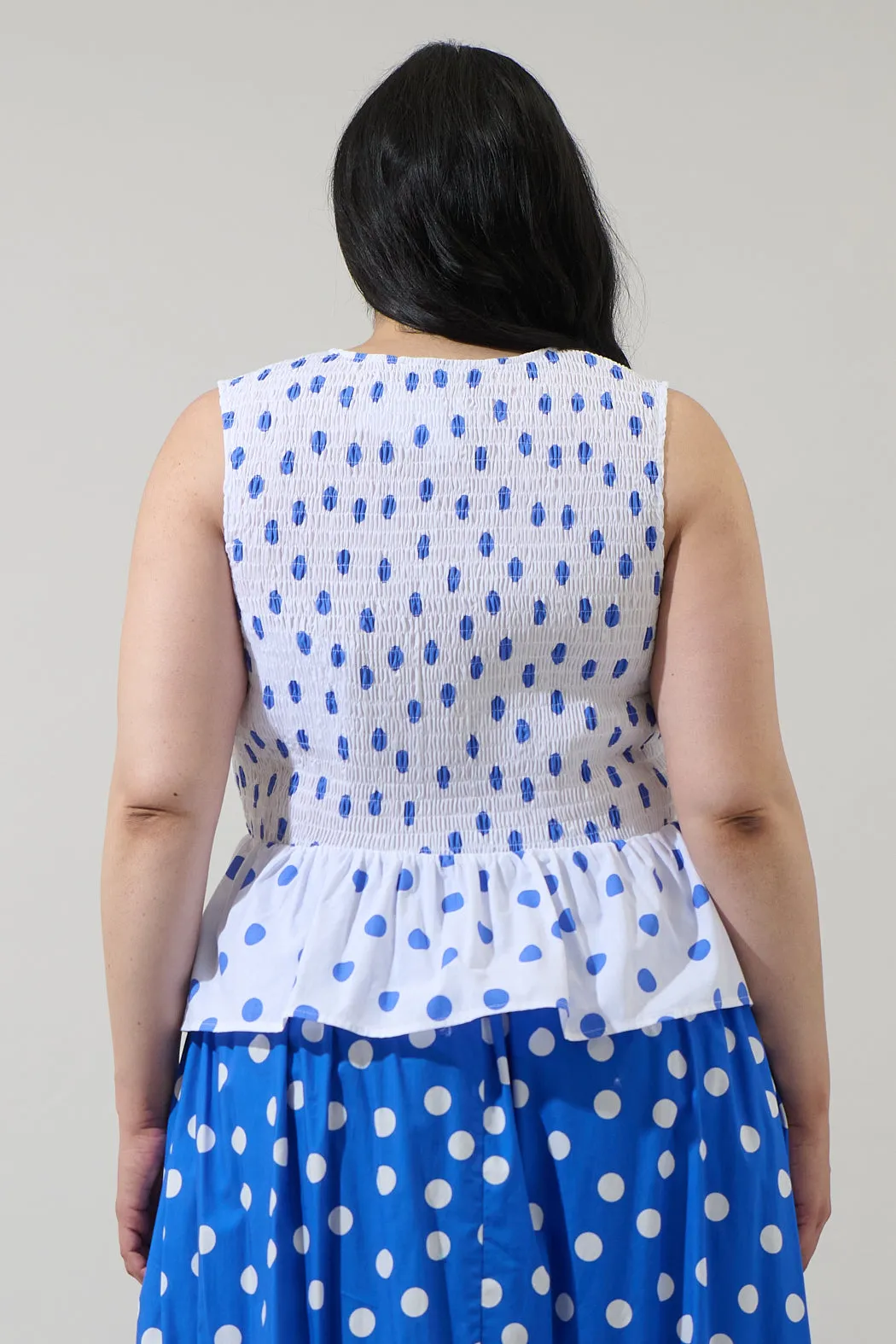 Katana Dot Tinda Smocked Peplum Top Curve sold by Sugarlips product image thumbnail 2