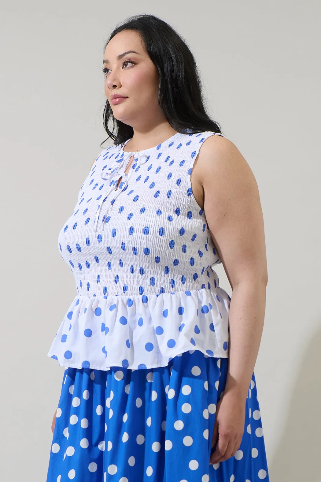Katana Dot Tinda Smocked Peplum Top Curve sold by Sugarlips product image thumbnail 3