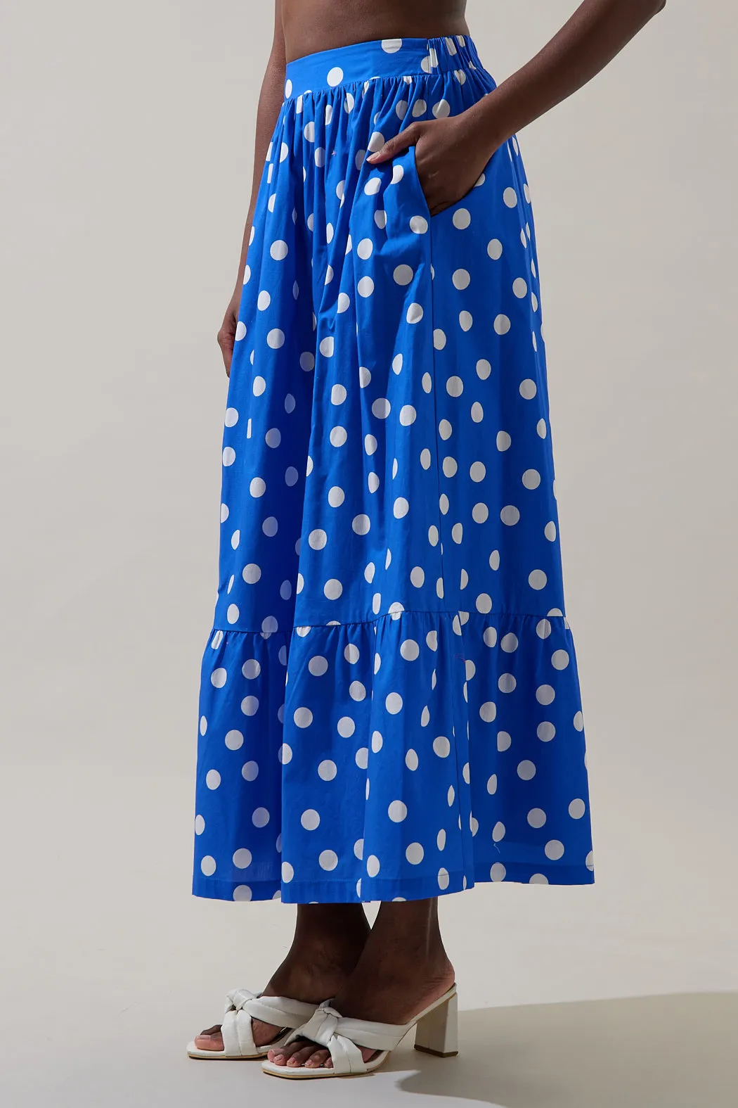 Katana Dot Pleated Maxi Skirt sold by Sugarlips product image thumbnail 3