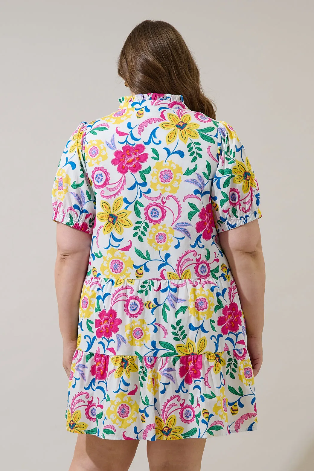 Kress Floral Domis Shift Mini Dress Curve sold by Sugarlips product image thumbnail 2