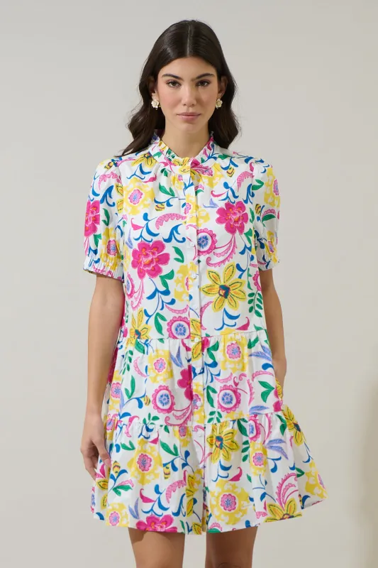 Kress Floral Domis Shift Mini Dress sold by Sugarlips