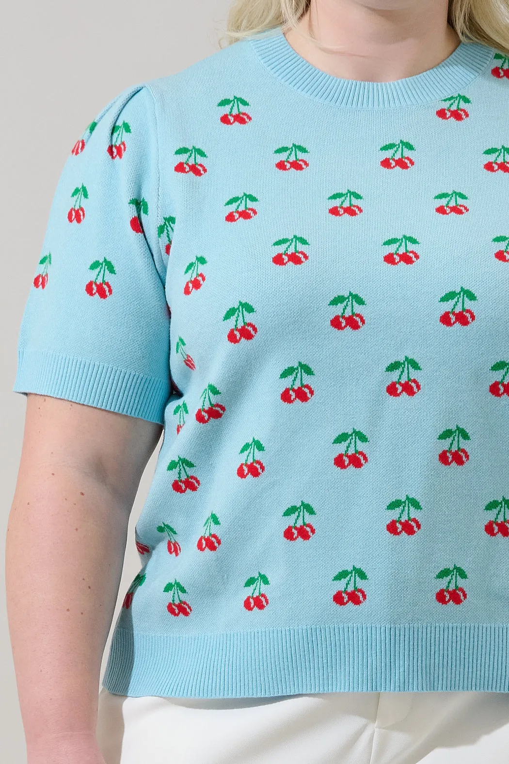 Cherryville Short Sleeve Sweater Top Curve sold by Sugarlips product image thumbnail 5