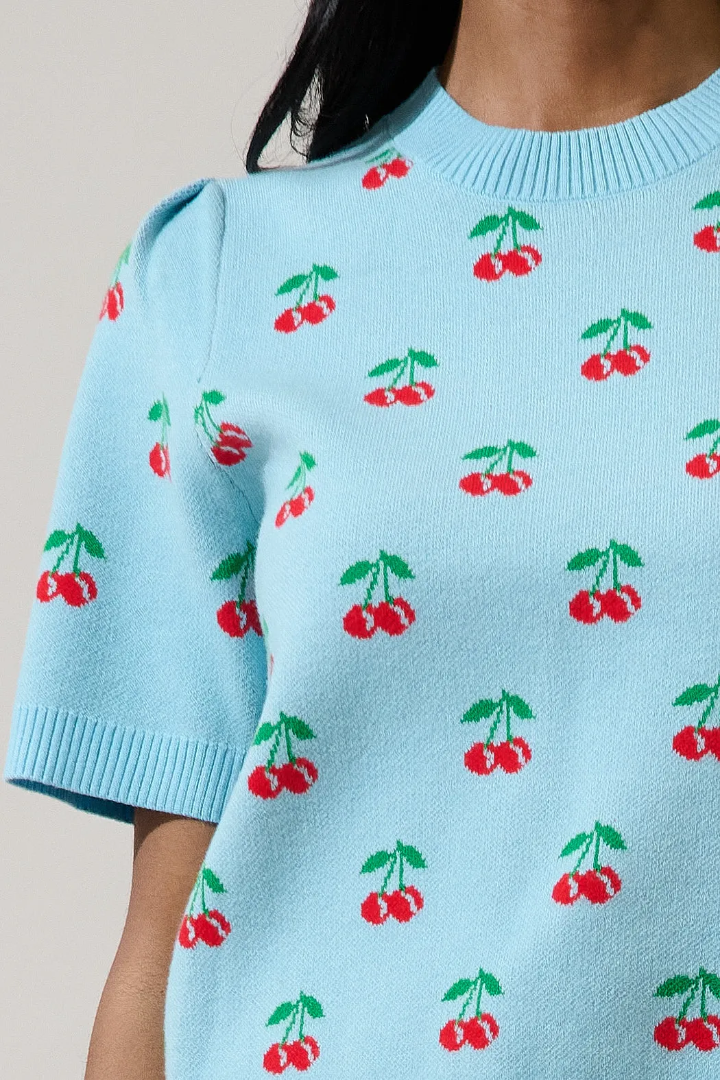 Cherryville Short Sleeve Sweater Top sold by Sugarlips product image thumbnail 5