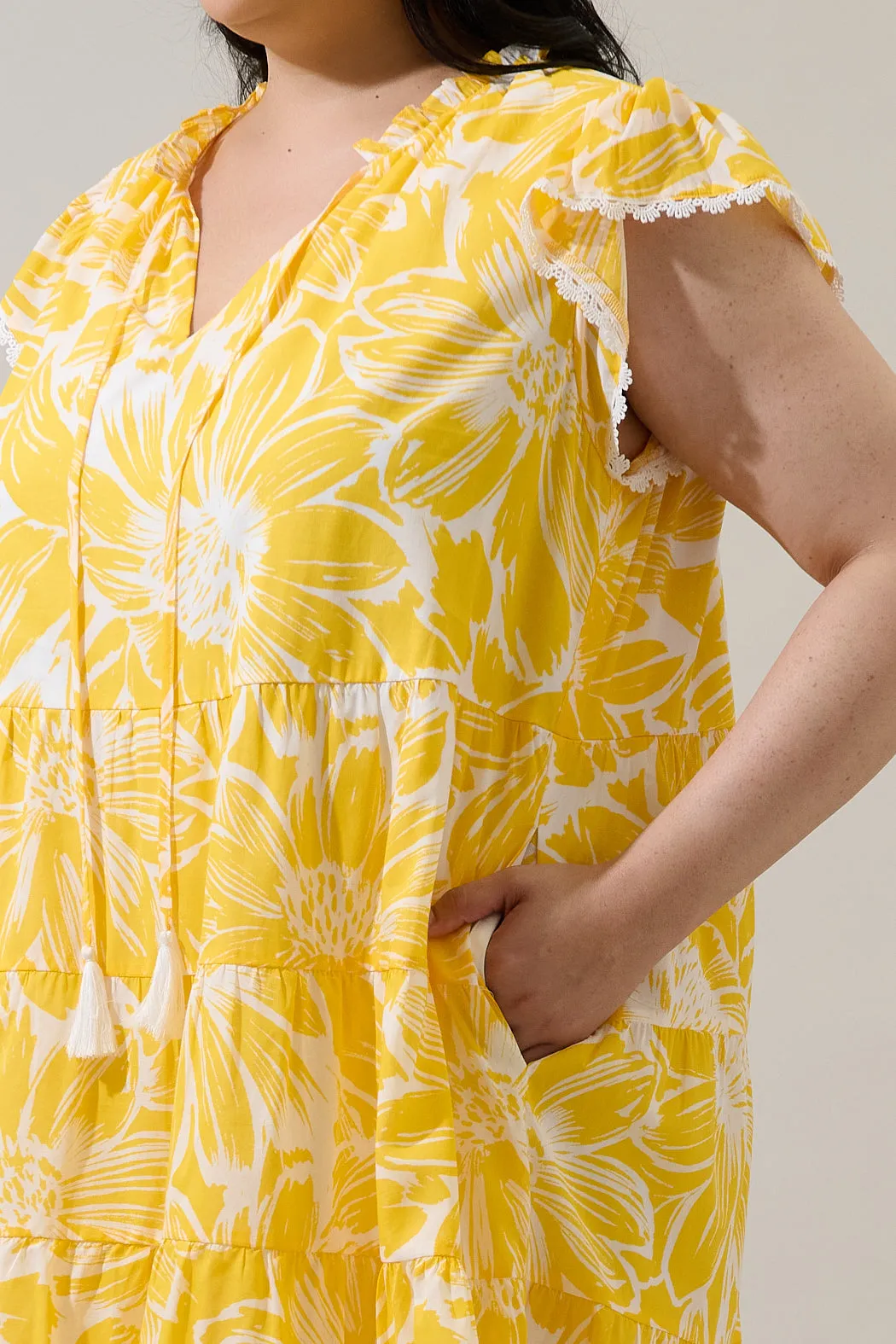 Joni Floral Yodi Shift Mini Dress Curve sold by Sugarlips product image thumbnail 5