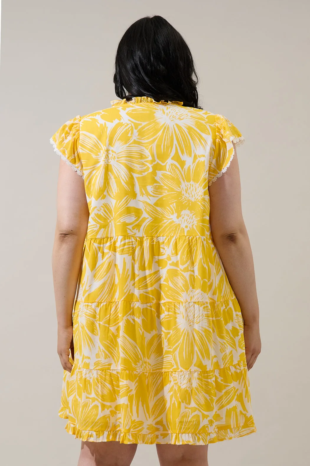 Joni Floral Yodi Shift Mini Dress Curve sold by Sugarlips product image thumbnail 2