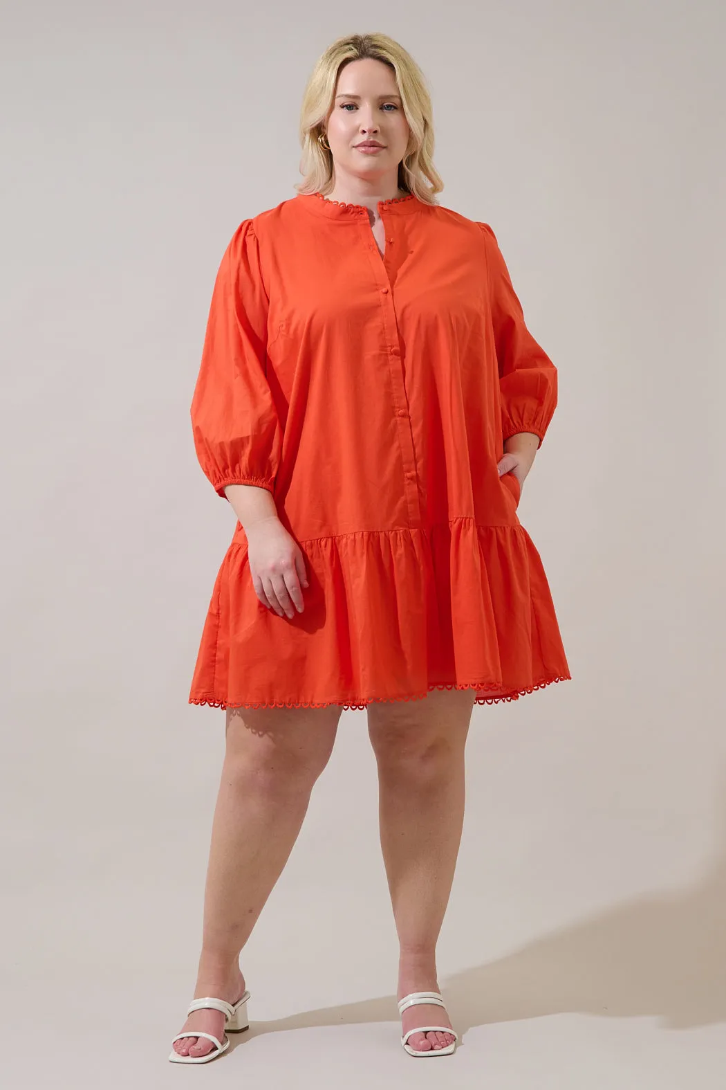 Yamila Ruffle Mini Dress Curve sold by Sugarlips product image thumbnail 4