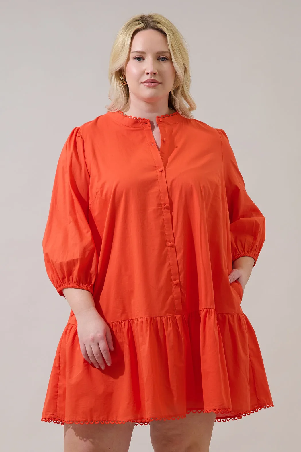 Yamila Ruffle Mini Dress Curve sold by Sugarlips