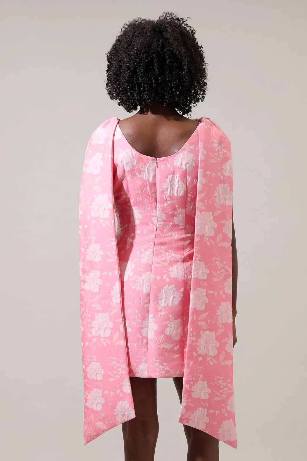 Nicole Jacquard Bow Sash Mini Dress sold by Sugarlips product image thumbnail 2