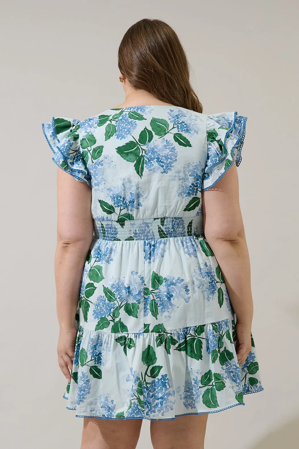 Mirla Floral Surie Ruffle Mini Dress Curve sold by Sugarlips product image thumbnail 2