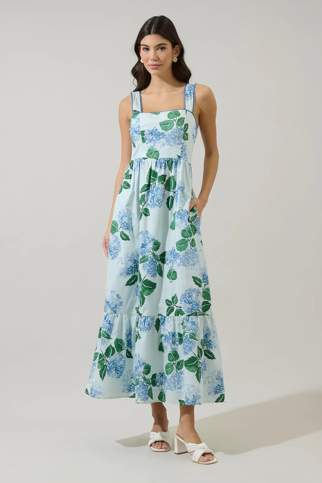 Mirla Floral Krisy Sleeveless Maxi Dress sold by Sugarlips