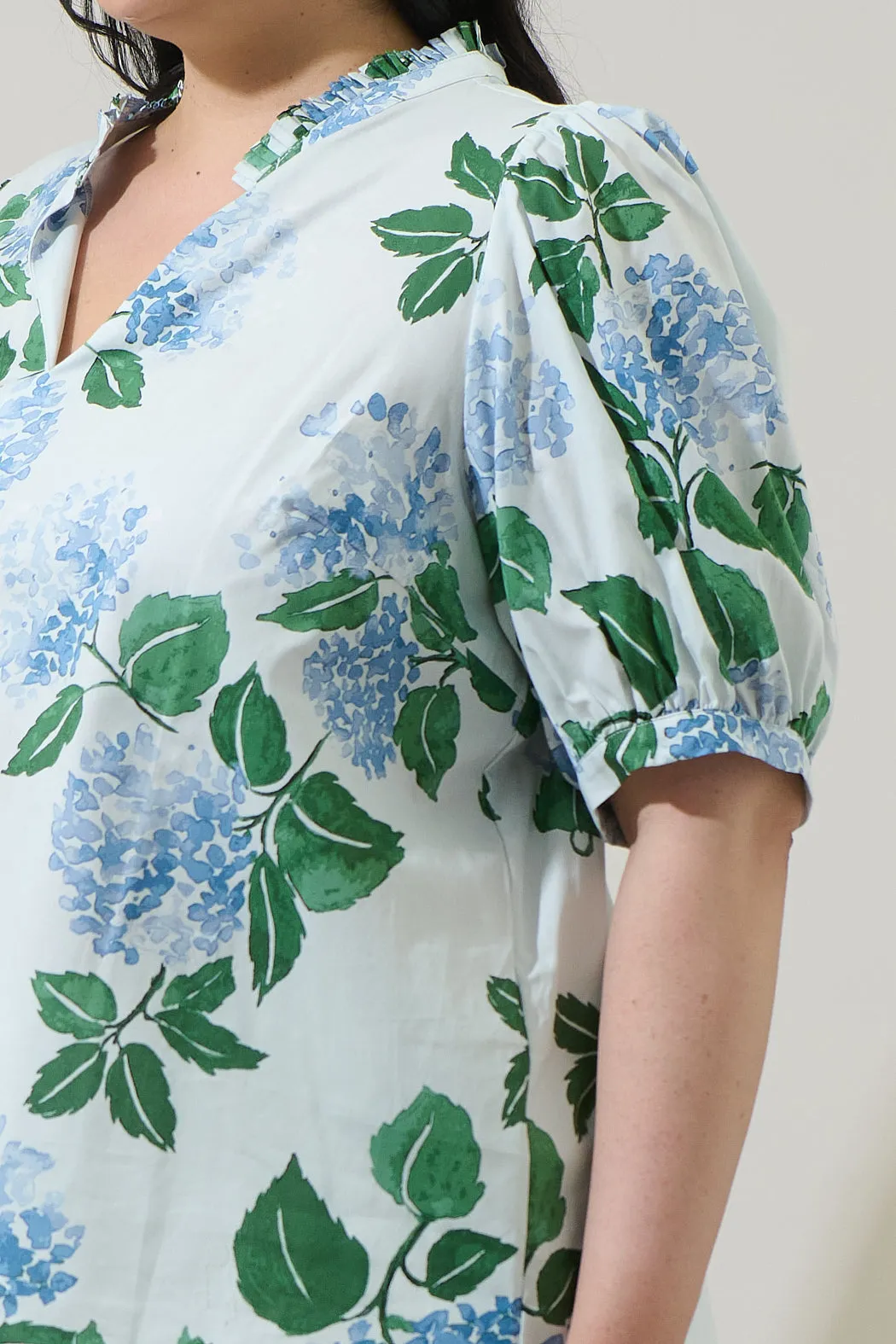 Mirla Floral Terri Puff Sleeve Top Curve sold by Sugarlips product image thumbnail 5