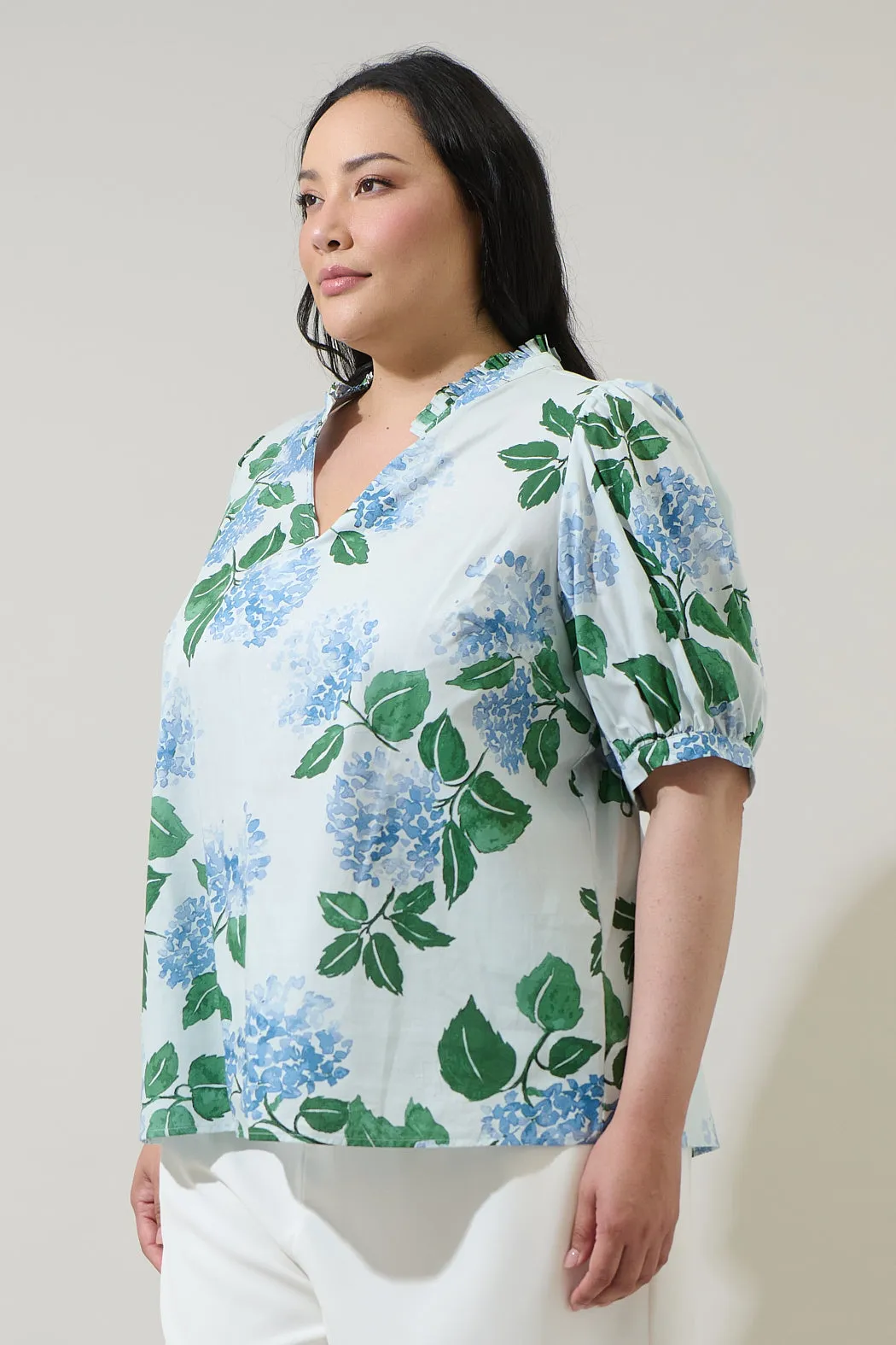 Mirla Floral Terri Puff Sleeve Top Curve sold by Sugarlips product image thumbnail 3