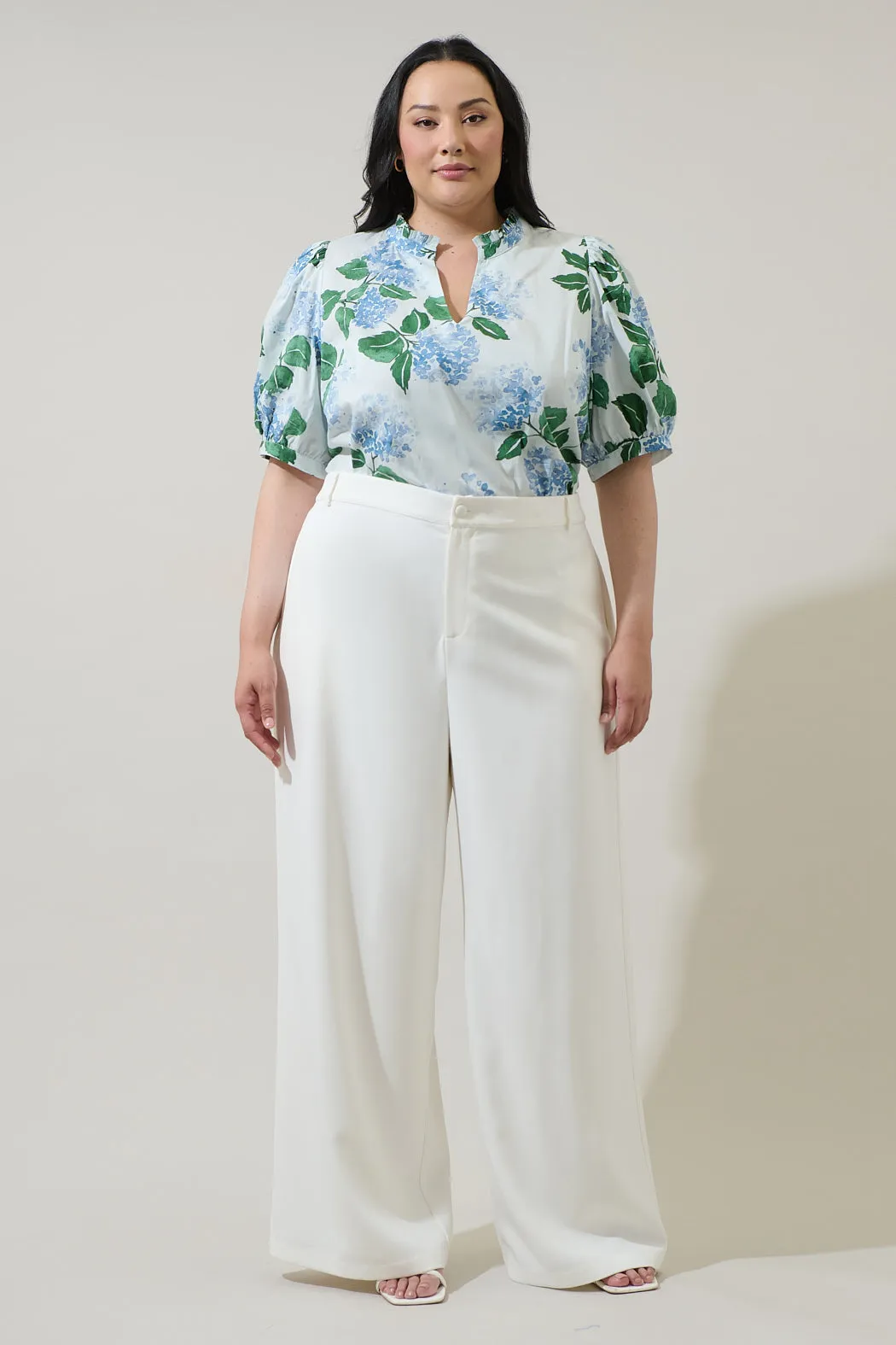 Mirla Floral Terri Puff Sleeve Top Curve sold by Sugarlips product image thumbnail 4