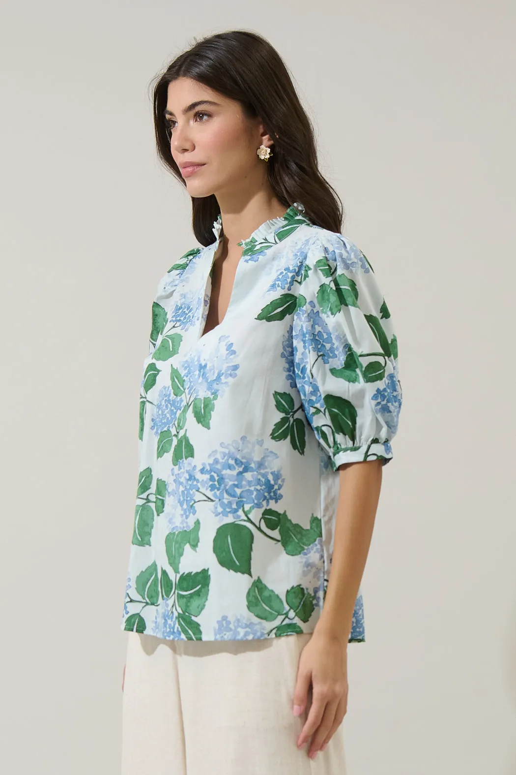 Mirla Floral Terri Puff Sleeve Top sold by Sugarlips product image thumbnail 3