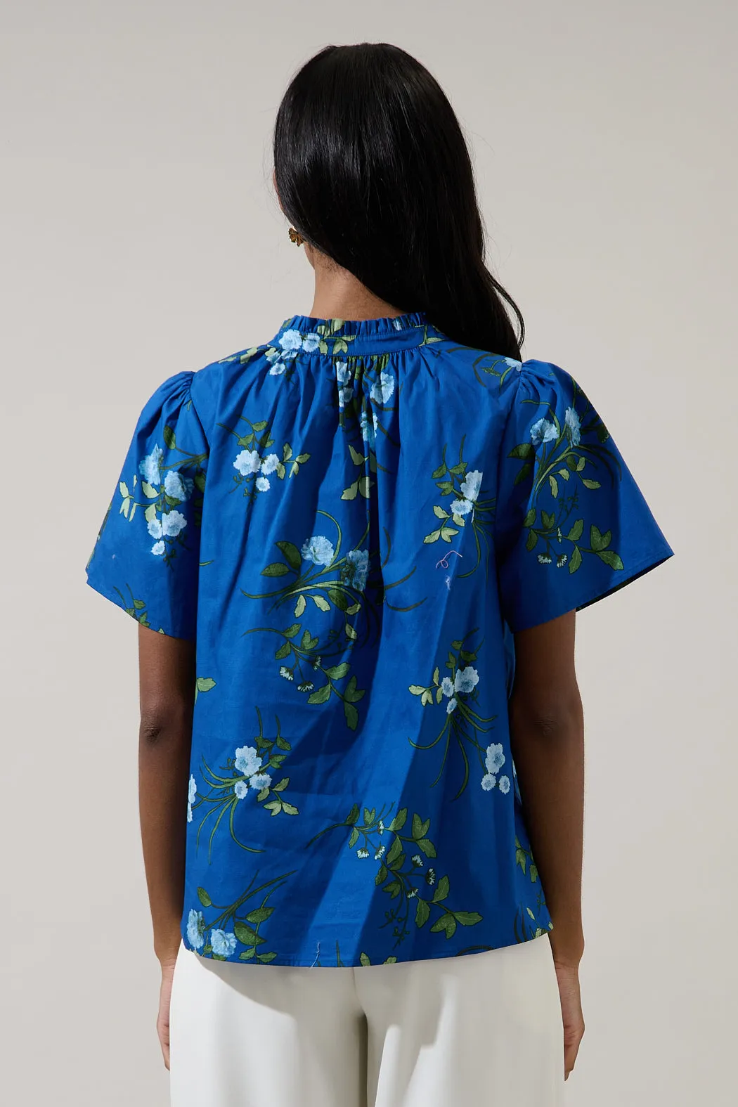 Sendra Floral Reva Split Neck Top sold by Sugarlips product image thumbnail 2