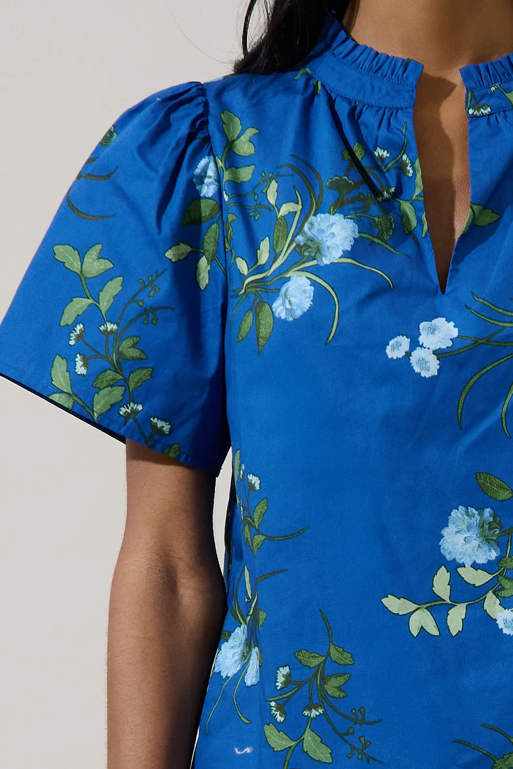 Sendra Floral Reva Split Neck Top sold by Sugarlips product image thumbnail 4