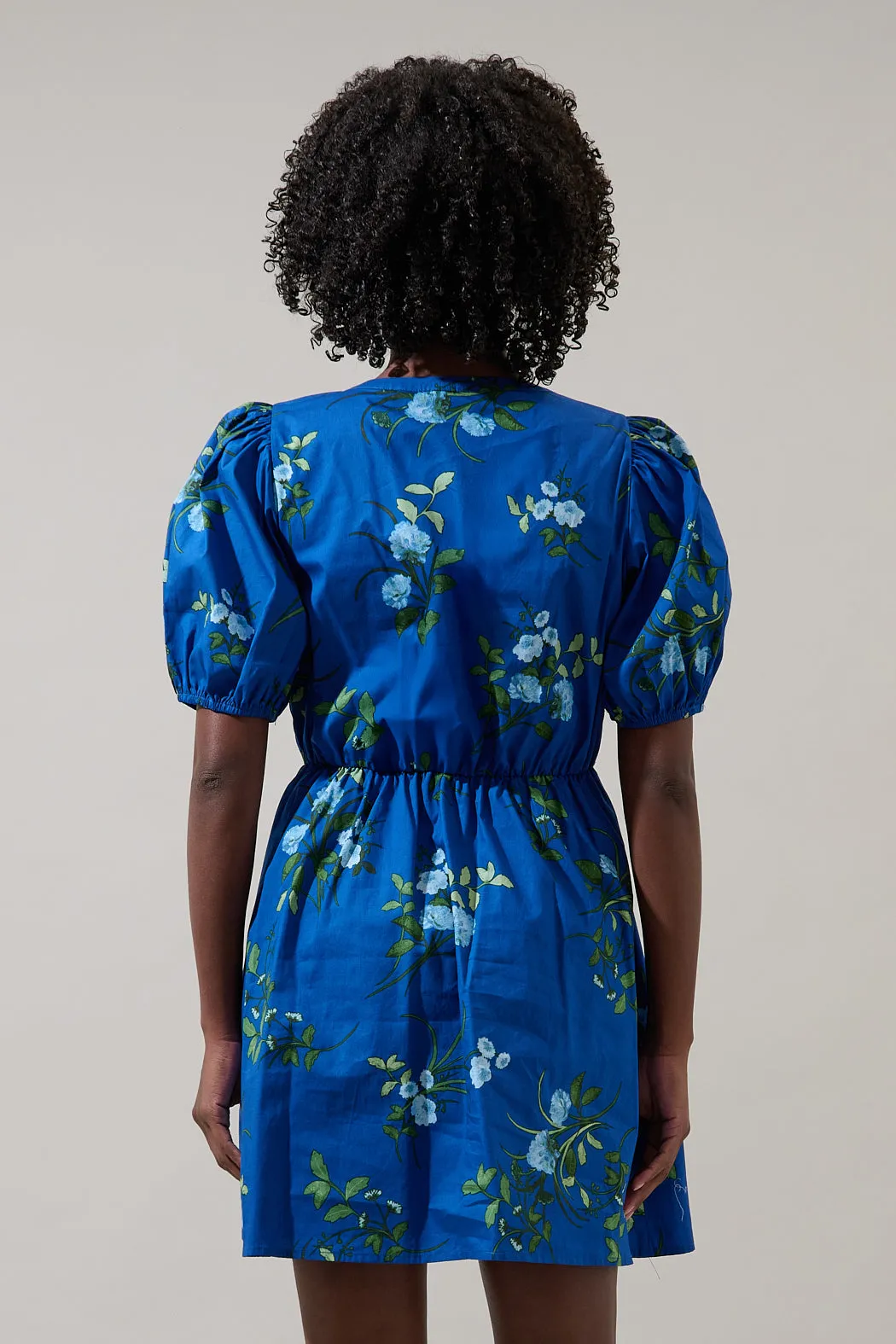 Sendra Floral Alba Puff Sleeve Mini Dress sold by Sugarlips product image thumbnail 2