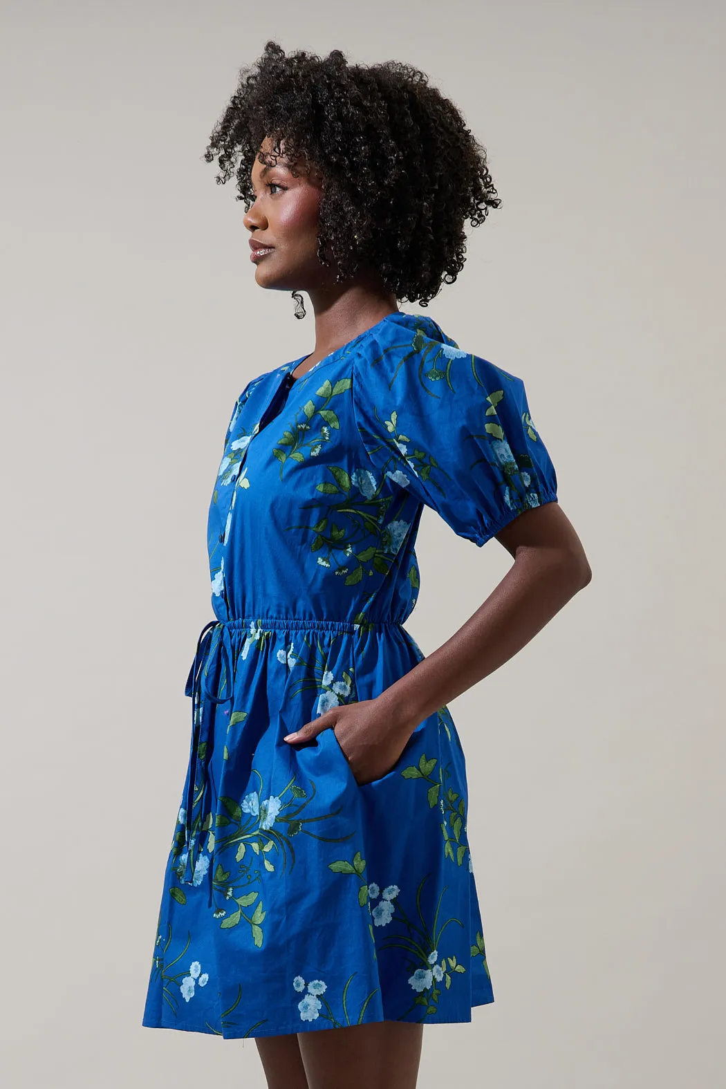 Sendra Floral Alba Puff Sleeve Mini Dress sold by Sugarlips product image thumbnail 3