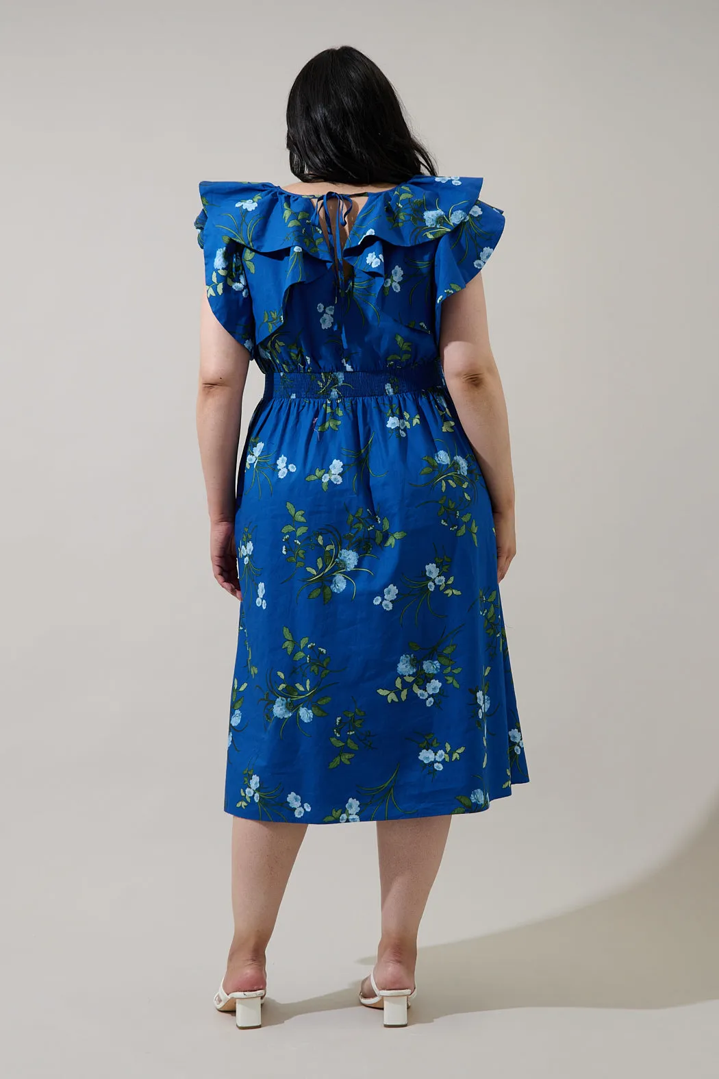 Sendra Floral Santana Tie Back Midi Dress Curve sold by Sugarlips product image thumbnail 2