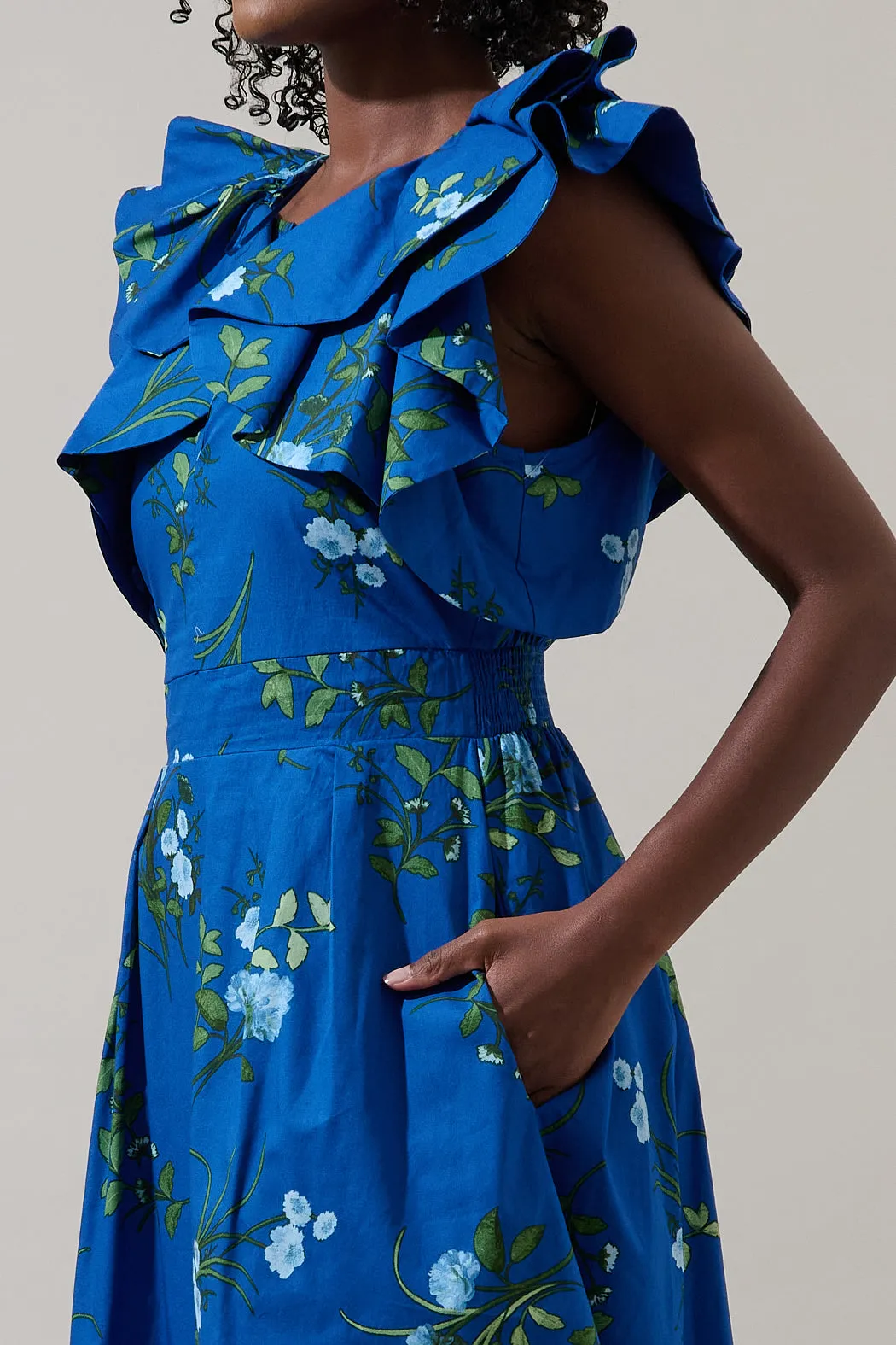 Sendra Floral Santana Tie Back Midi Dress sold by Sugarlips product image thumbnail 4