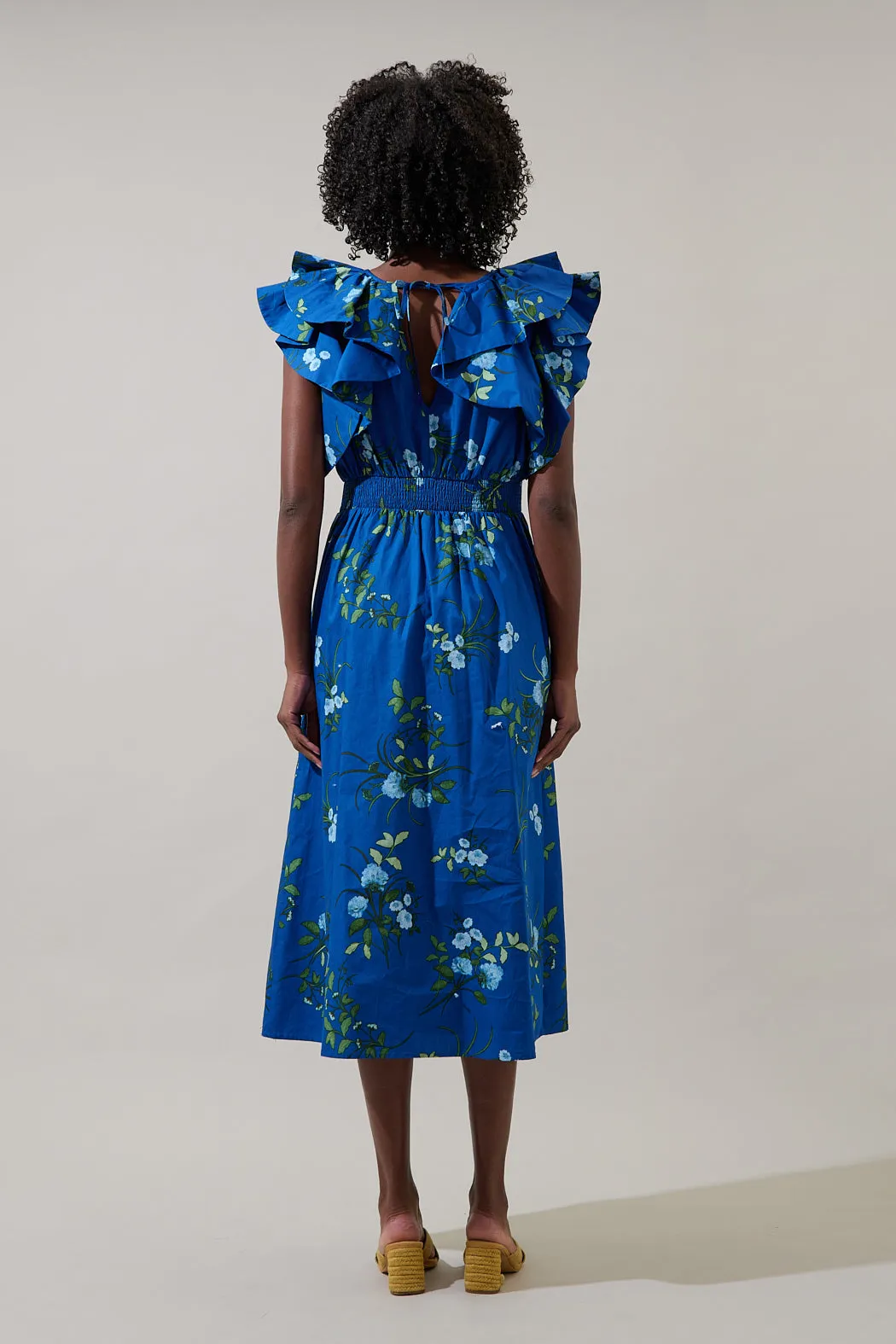 Sendra Floral Santana Tie Back Midi Dress sold by Sugarlips product image thumbnail 2
