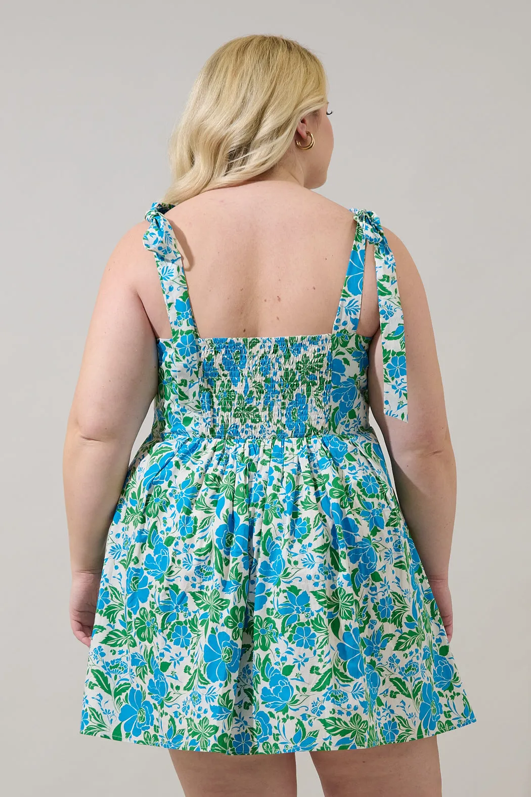 Bivore Floral Gracia Pleated Mini Dress Curve sold by Sugarlips product image thumbnail 2
