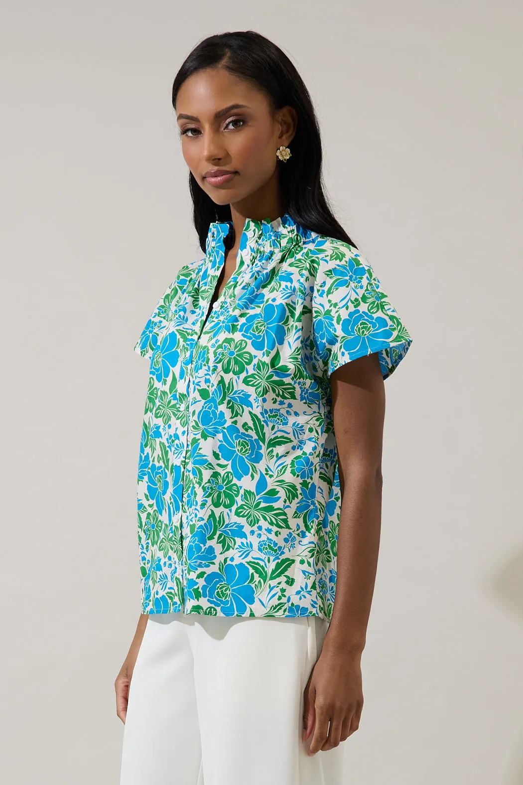 Bivore Floral Patma Mock Neck Top sold by Sugarlips product image thumbnail 3