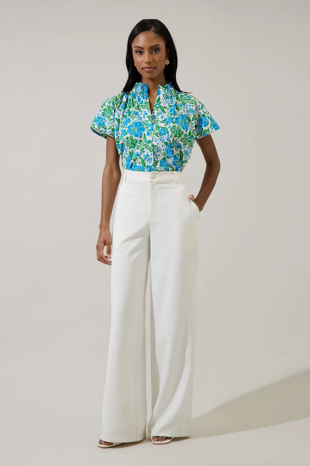 Bivore Floral Patma Mock Neck Top sold by Sugarlips product image thumbnail 4