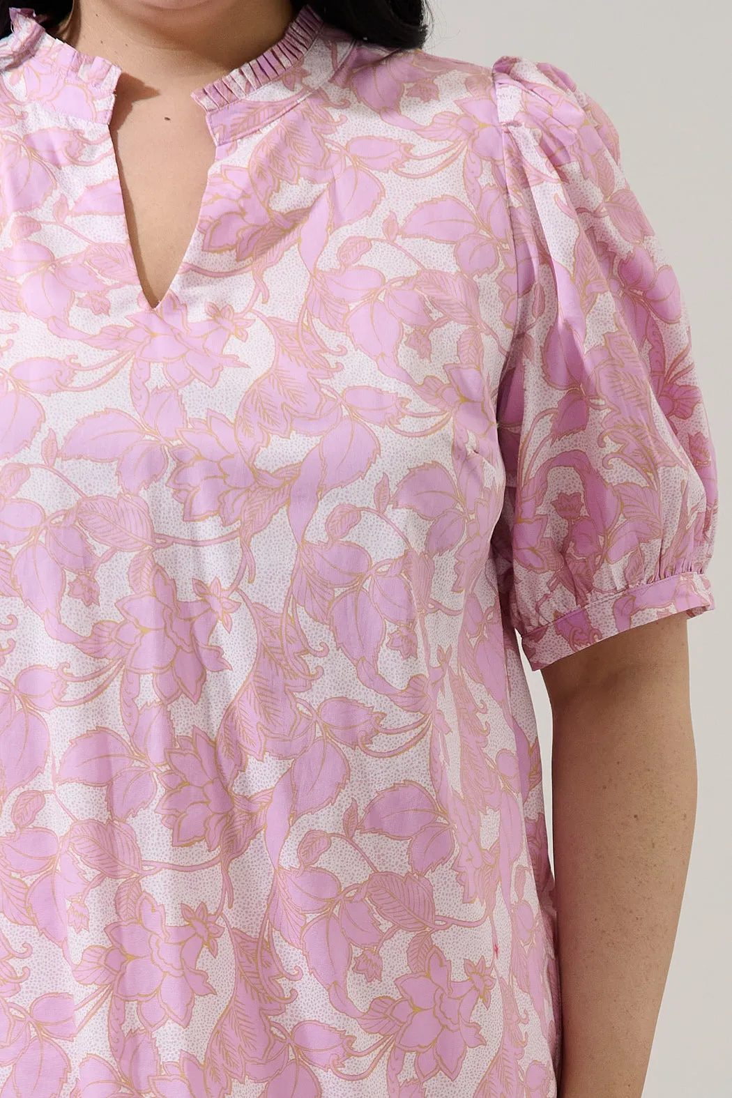 Daney Floral Terri Puff Sleeve Top Curve sold by Sugarlips product image thumbnail 5