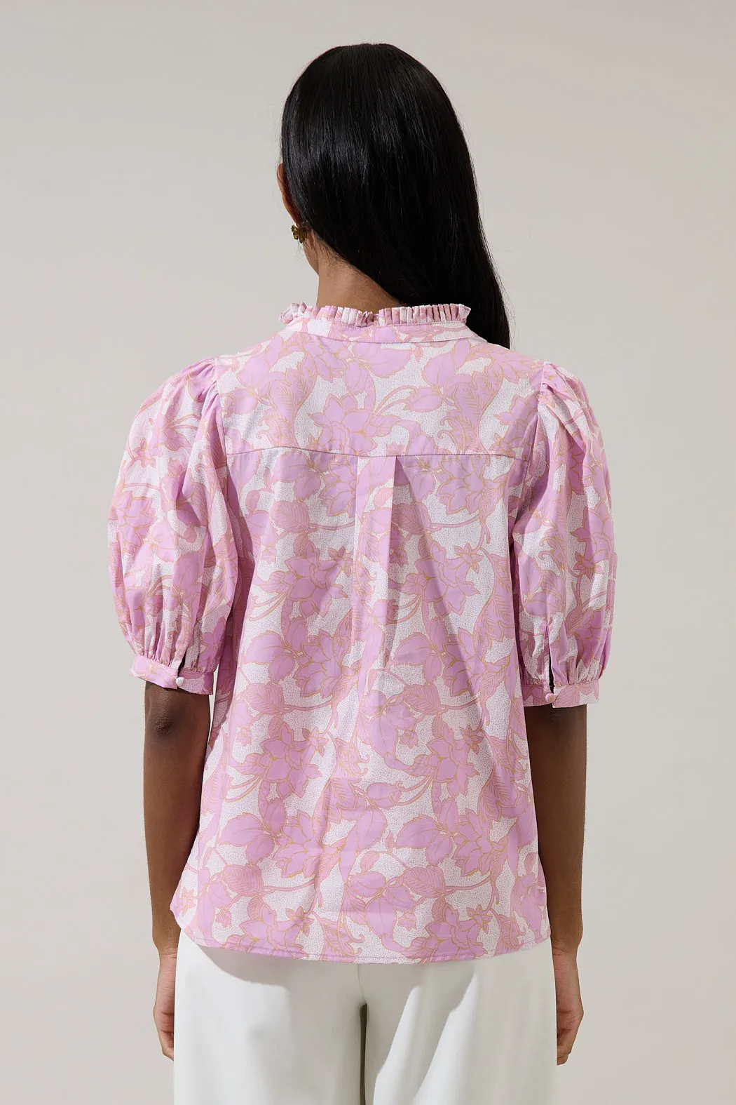 Daney Floral Terri Puff Sleeve Top sold by Sugarlips product image thumbnail 2
