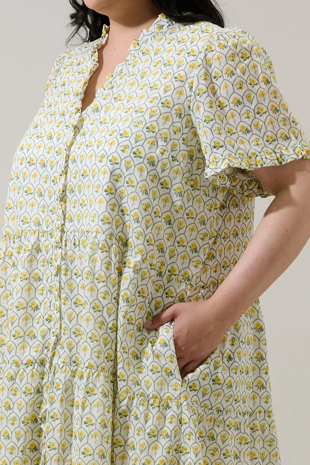 Trinny Floral Kara Shift Mini Dress Curve sold by Sugarlips product image thumbnail 5