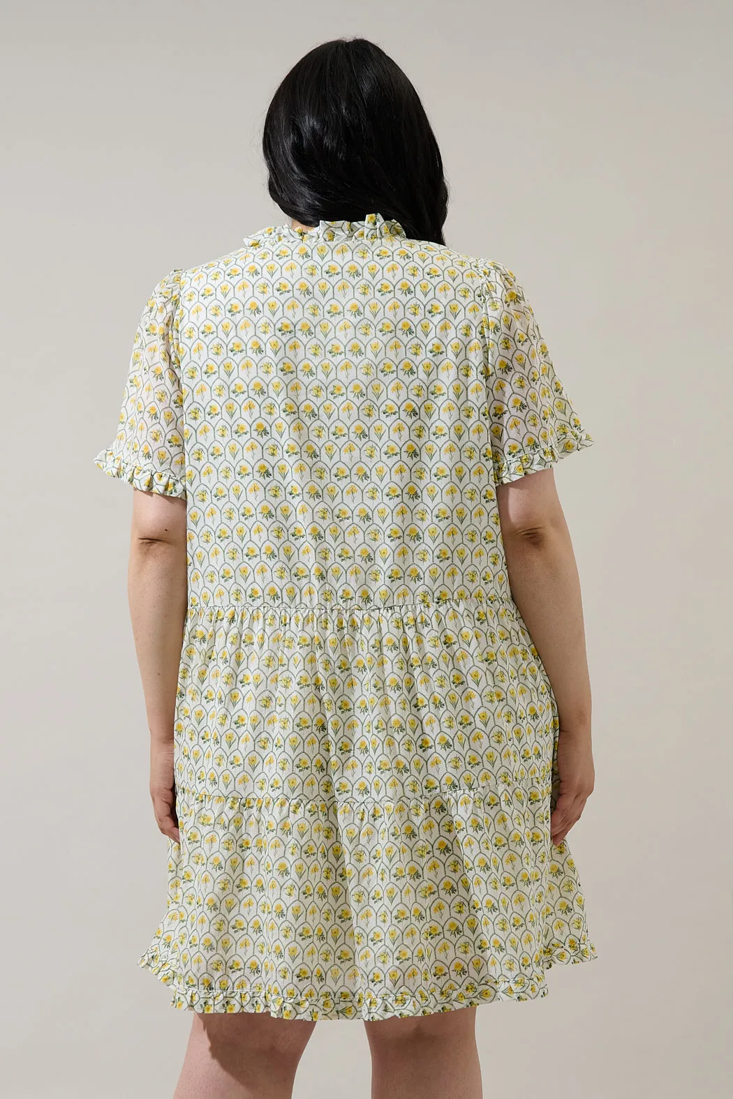 Trinny Floral Kara Shift Mini Dress Curve sold by Sugarlips product image thumbnail 2