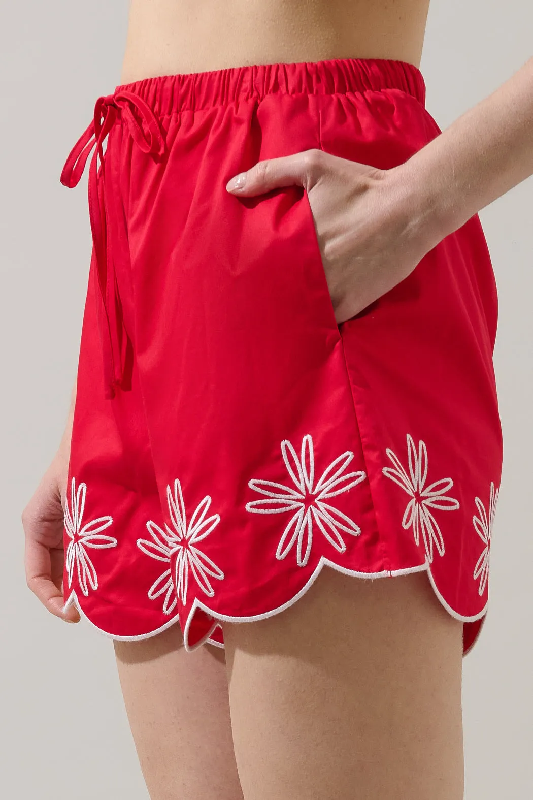 Dayna Embroidered Scalloped Shorts sold by Sugarlips product image thumbnail 5