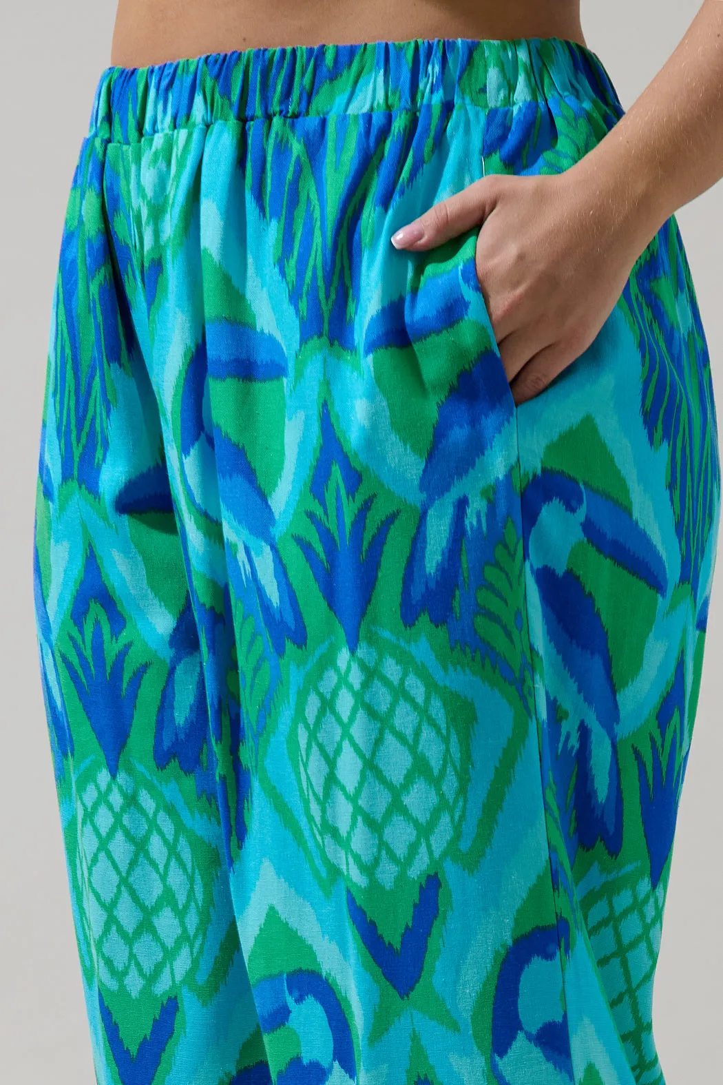 Blissy Tropical Hanie Flare Pants Curve sold by Sugarlips product image thumbnail 5