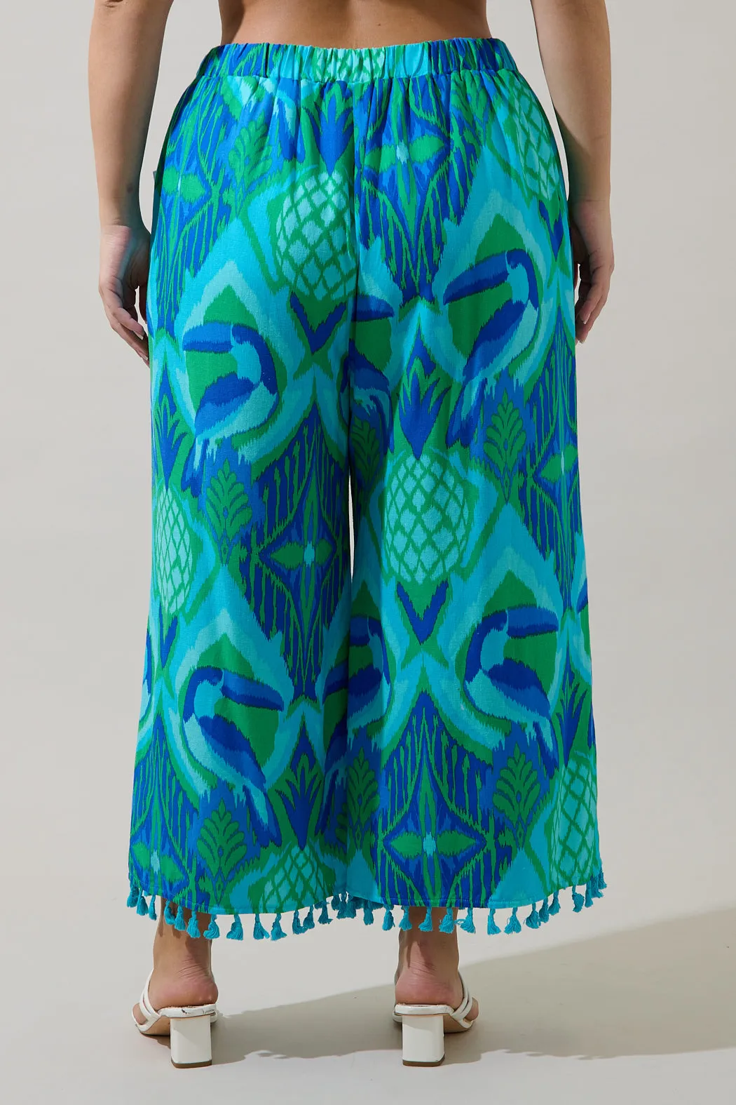 Blissy Tropical Hanie Flare Pants Curve sold by Sugarlips product image thumbnail 2