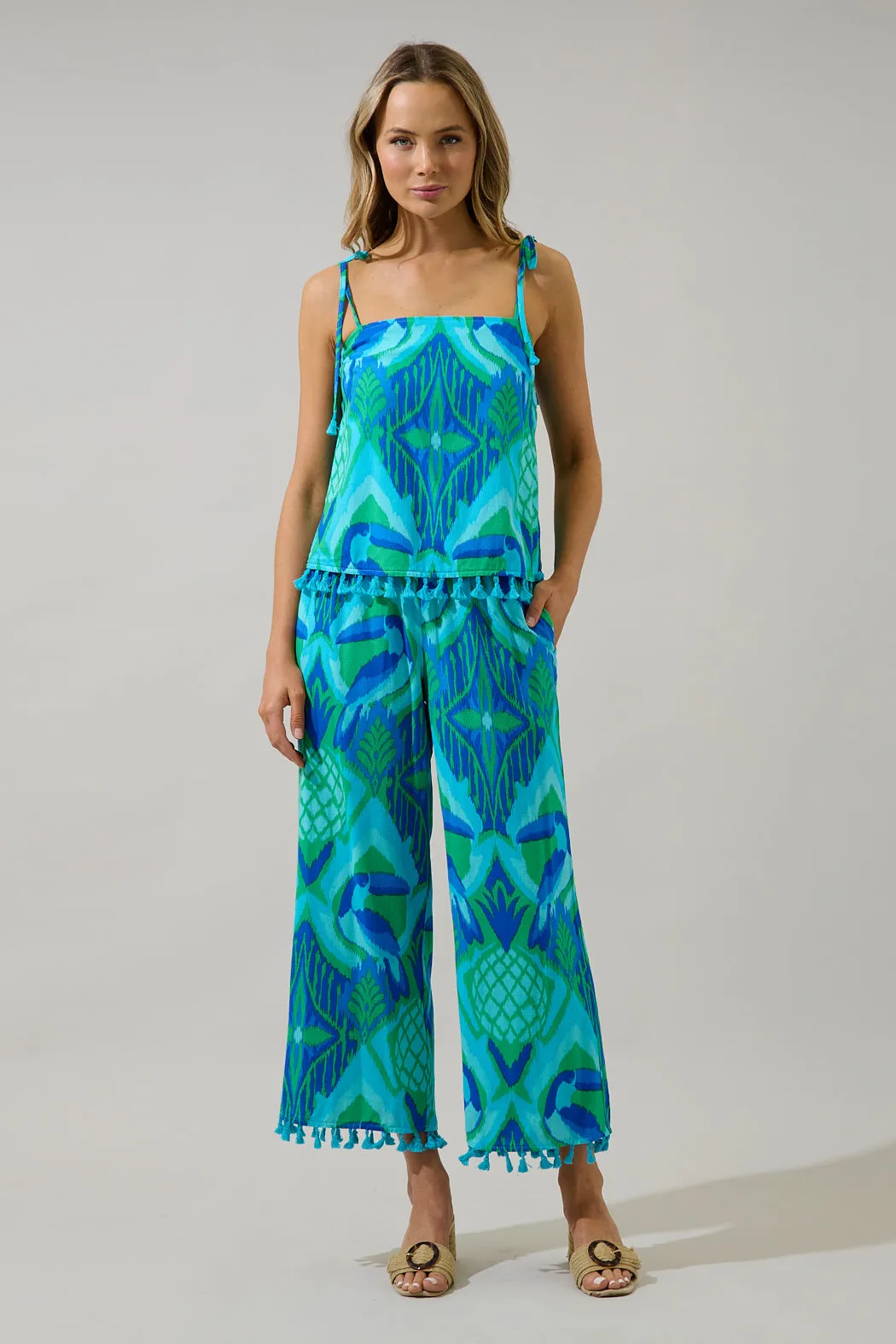 Blissy Tropical Hanie Flare Pants sold by Sugarlips product image thumbnail 4