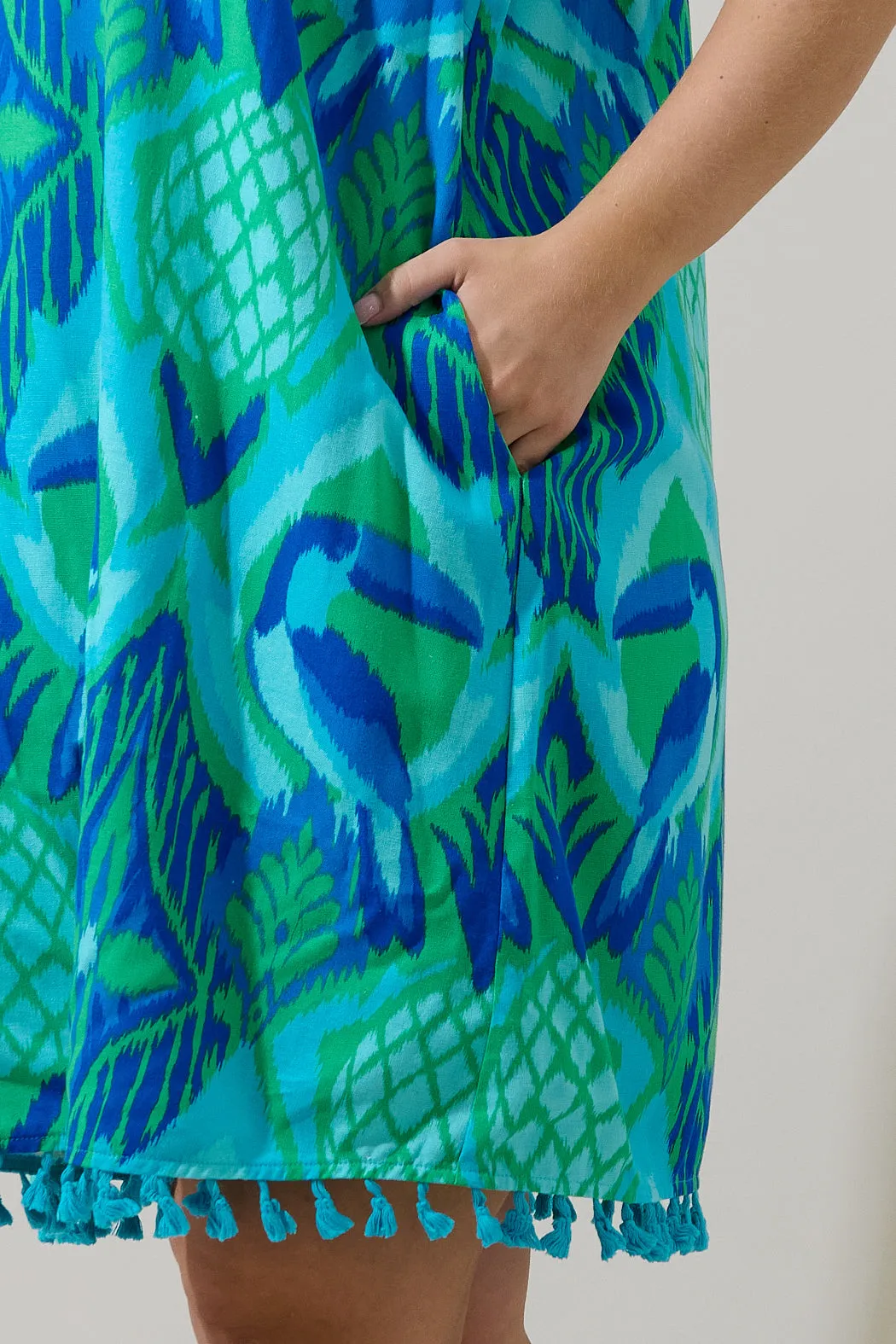 Blissy Tropical Winda Trapeze Mini Dress Curve sold by Sugarlips product image thumbnail 5