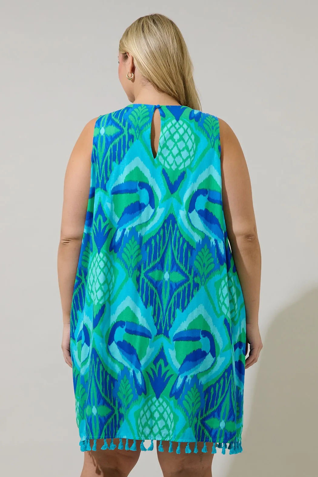 Blissy Tropical Winda Trapeze Mini Dress Curve sold by Sugarlips product image thumbnail 2