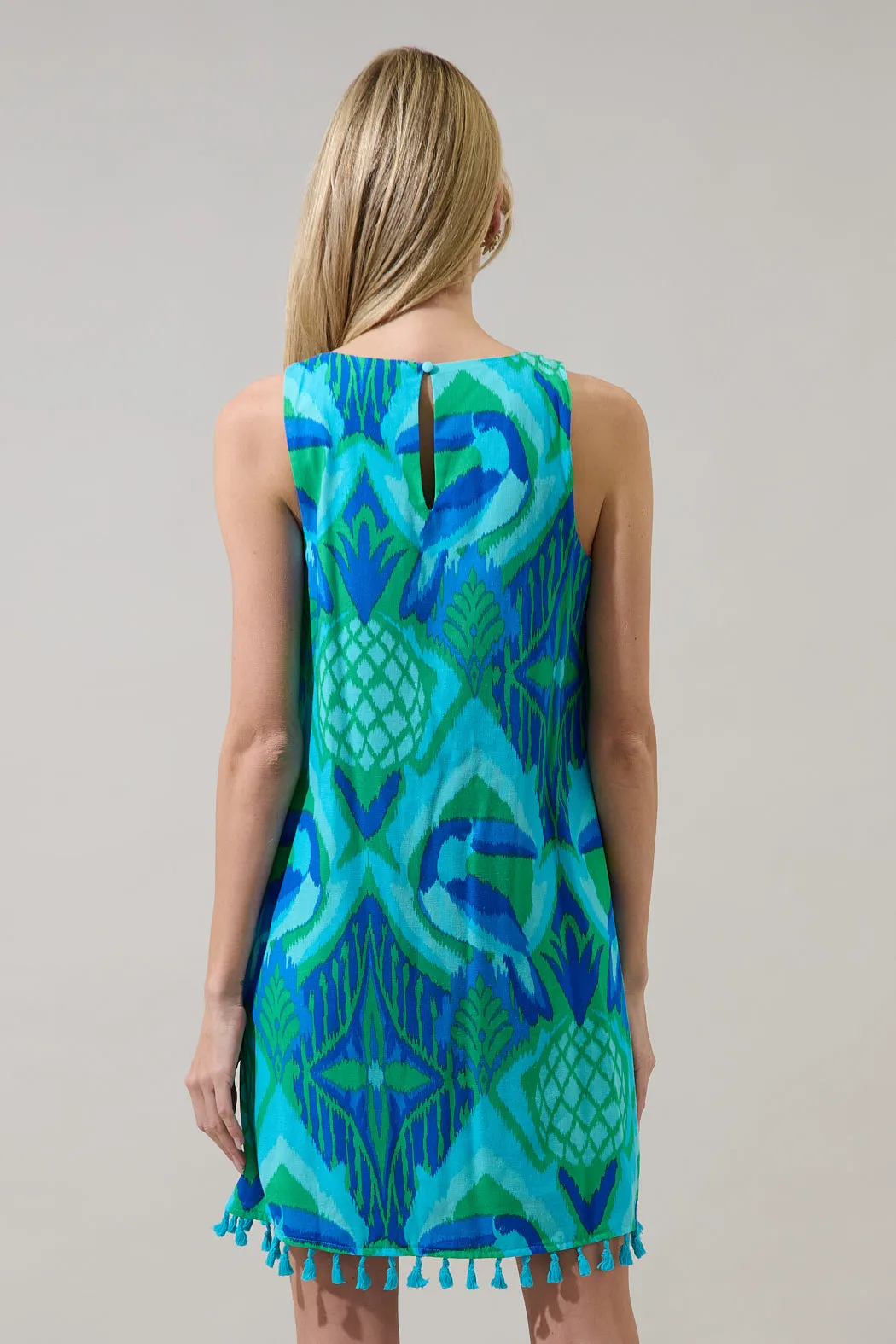 Blissy Tropical Winda Trapeze Mini Dress sold by Sugarlips product image thumbnail 3