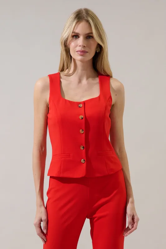 Hemary Button Down Sleeveless Top made by Sugarlips