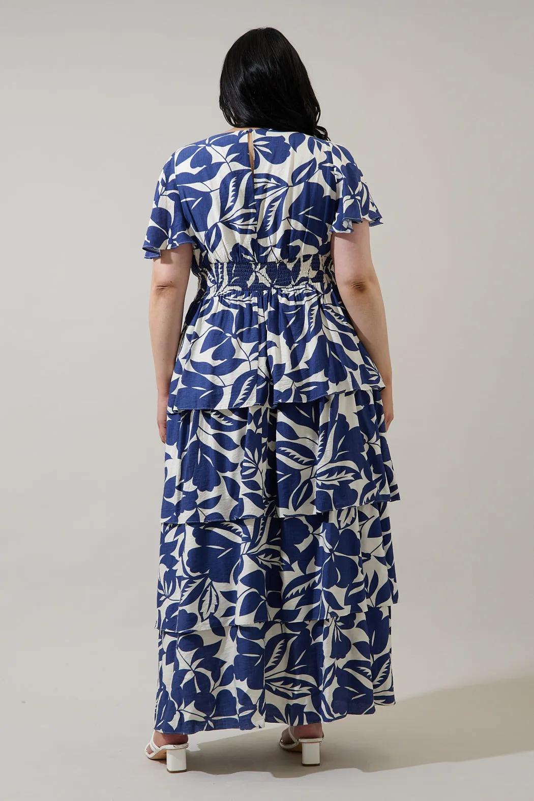 Maurea Floral Amabel Tiered Maxi Dress Curve sold by Sugarlips product image thumbnail 2