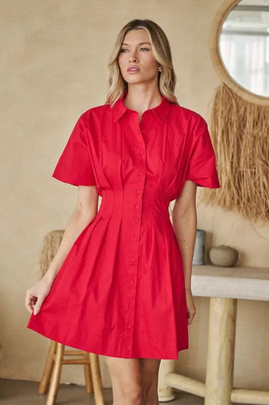 Alix Button Down Mini Dress made by Sugarlips