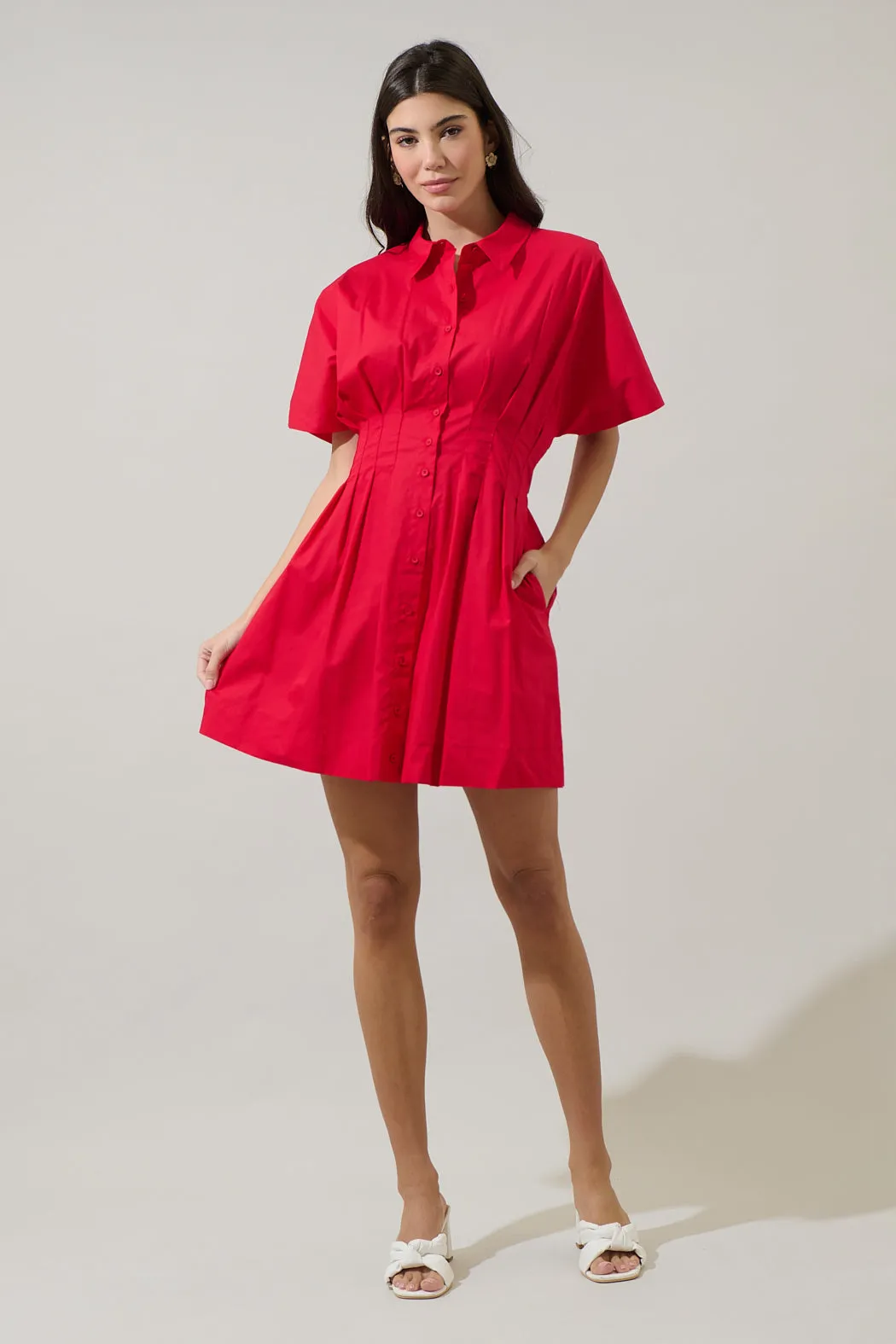 Alix Button Down Mini Dress sold by Sugarlips product image thumbnail 5