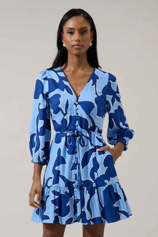 Briela Abstract Roana Mini Dress sold by Sugarlips