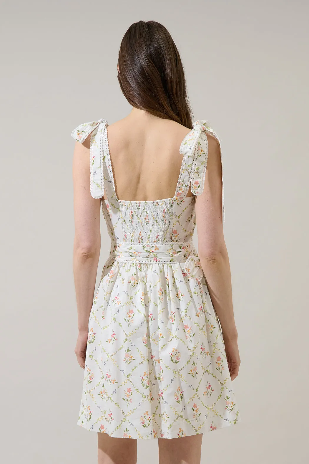 Milany Floral Naly Pleated Mini Dress sold by Sugarlips product image thumbnail 2